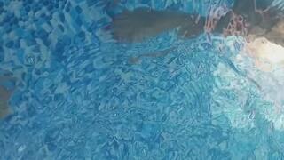 a moment of relaxation in the water