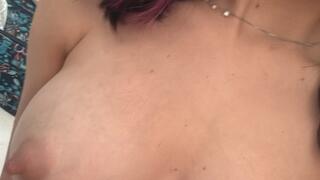 Young woman enjoying herself using lingerie