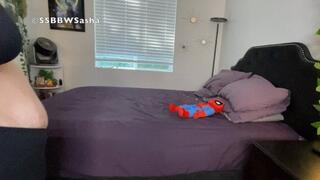 Squashing Mr Plushy!