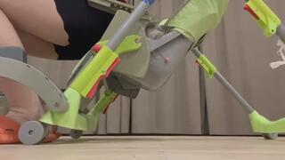 crushing chair with my butt