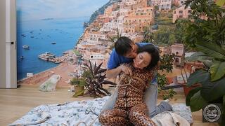 CUTE PANTHER AND GREEDY HUNTER - PART 1 - PANTHER WANT TO PLAY - Sage Tied Up Tightly, Collared, Ballgagged, Petted, Breath Controlled, Collared, Spanked, Clitor Stimulated, Got Orgasm And Struggled - MP4 1080 HD