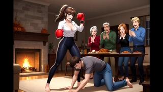Mixed Boxing Confessions #18B: Thanksgiving Takedown (Animated)