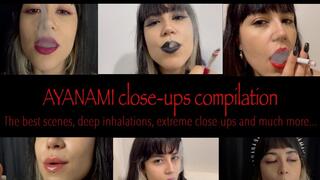 AYANAMI smoking close ups compilatiom