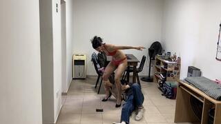 LEG FETICHIST BREAKS INTO LATINA WOMAN HOUSE