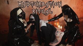 Masturbation ritual with latex Nuns