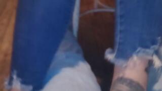 Psycho gf shoejob ball stomping