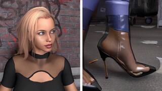Stuck Inside Giantess Shoe For A Walk 4 - Transparent Boots