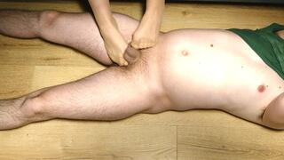 Pantyhose Ballbusting On The Floor!