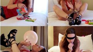 FaythOnFire - Short Shorts, Balloons, Gummy Bears And Cuffs, Full Video