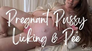 Pregnany Pussy Licking & Pee - A pussy licking POV roleplay scene featuring Pregnant Belly, Belly Fetish, Close Up Pussy, & Prolapse ft MILF Sassypantz