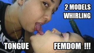 FEMALE DOMINATION SPIT 251129FDA2 JUDY + VIOLET INSANE FEMDOM SHOW WHIRLING TONGUE SUBMISSION (ENTIRE SCENE) FULL HD MP4 VERSION