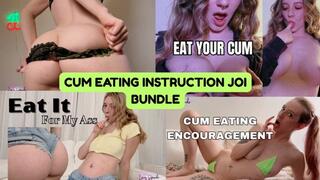 Cum Eating Instructions Femdom POV Brat Girls Topless Compilation Bundle