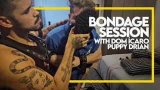 Bondage Session with Dom Ícaro & Puppy Drian (1080p) Gay Bondage - Gay Domination - Chains - Foot Fetish - Pet Play - Handgag - BDSM
