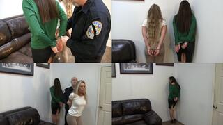 Handcuffed In The Corner - Juicy And Kobe Lee Male Police Officer Handcuffs Angry Woman and Bondage Slut