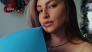 playing with my beautiful balloons