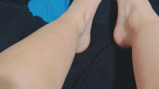 Making him smell my feet!