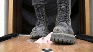 Floor-face suffers under the dirty soles of Her Doc Martens boots (part 1 of 3), flo105x 1080p