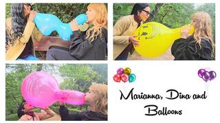 Marianna, Dina and balloons in the streets of Madrid