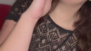 Close-Up Smoking Goddess – Ash in Camera & Body Touching