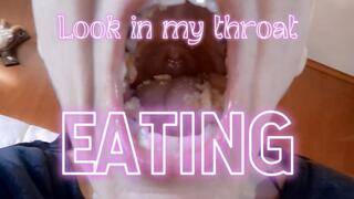 Inside throat eating