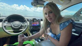 Sneaky Car Handjob With Kody Evans