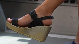 Foot fetish ignoring admiration, very hot feet scanning, lovely bareheels and arched feet