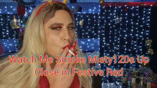 Watch Me Smoke Misty 120s Up Close in Festive Red - SFL357