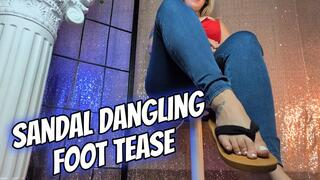 Sandal Dangling Foot Tease