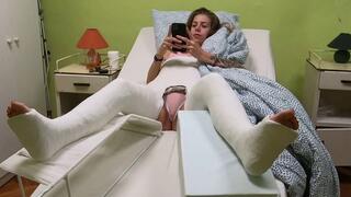 Olívia in the hospital room