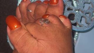 Titties & Toes Tease..... My New Pedi So Hot I Need To Take My Shirt Off Feat @Worshipsolz