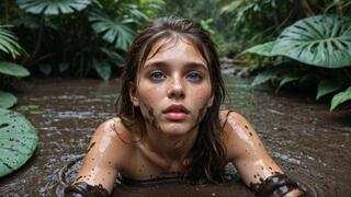 Sexy Wader Sinks Slowly and Gets Absolutely Filthy