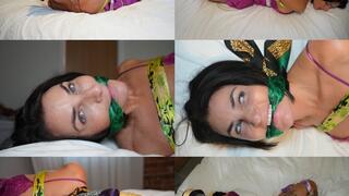 Sarah wild and her love for silk and satin scarf bondage (mp4)