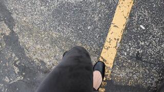 Fifi fast driving with toe cleavage showing in black ballet flats *discounted replay in case you missed it*