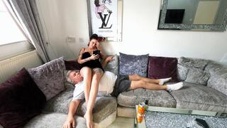 Lounging On Her Slave