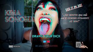 KS3D002 KIMA SONOMA DRAWS YOUR DICK IN 3D ANAGLYPH 4K