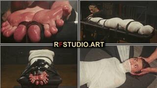 Daria - Complete Bandage Mummification with Barefoot Tickling (FULL HD MP4)