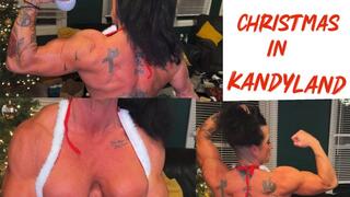 Kandys Christmas Tease:Crotchless Lace Flex Fest