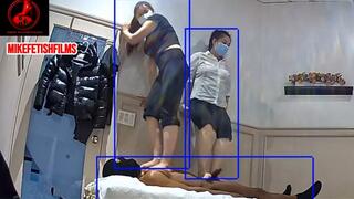 MASSAGE PARLOR BEHIND THE SCENES: DOUBLE COCK TRAMPLING