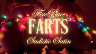 Fireplace Holiday Farts | Double Domination Ebony Farting | Christmas Fart Fetish | Loud Long wet Farts | Sadistic Satin