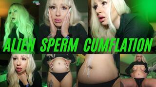 Alien SPERM CUMFLATION expands Maxi's Belly and makes her go POP