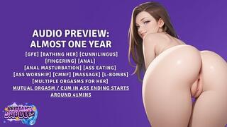 Almost One Year CUM IN ASS ENDING [GFE] [Bathing Her] [Cunnilingus] [Fingering] [Anal] [Anal Masturbation] [Ass Eating] [Ass Worship] [CMNF] [Massage] [L-Bombs] [Multiple Orgasms For Her] [Mutual Orgasm] [Cum In Ass Ending]