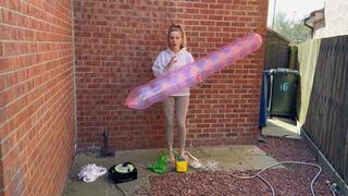 Balloon smoking cigarette popping HD