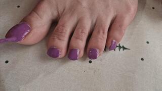 Pastel purple pedicure