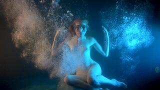 Bubble Blowing Cock Tease In Dive Mask