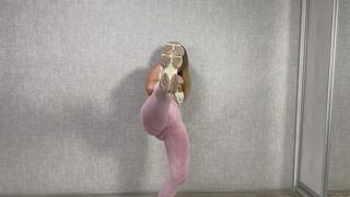 unrealistically strong and beautiful kicks in sneakers, and worship of sneakers