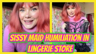 Sissy Maid Humiliation in Lingerie Store