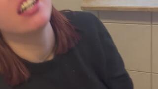 Toilet Blowjob 18 year old Slut from Berlin