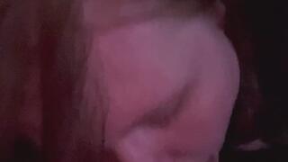 Night Deepthroat Blowjob of 18 years slut