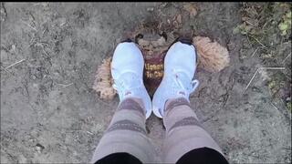 a soft toy has to suffer from dirty adidas nmd