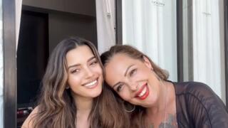 Stepmother and stepdaughter smoking Marlboro reds in their suite in Punta Cana, wearing beachwear!
